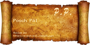 Posch Pál névjegykártya